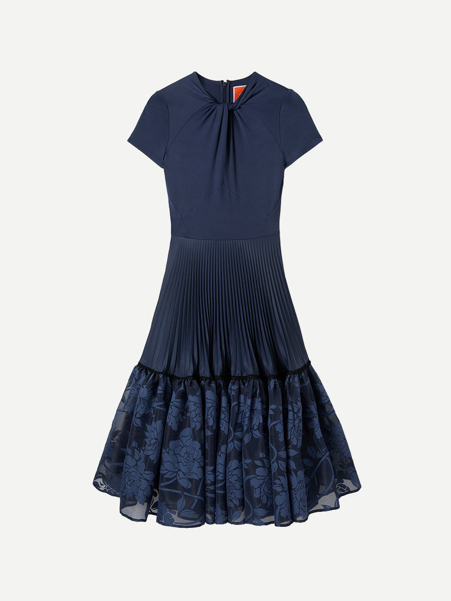La DoubleJ Chignon Dress in Midnight Blue