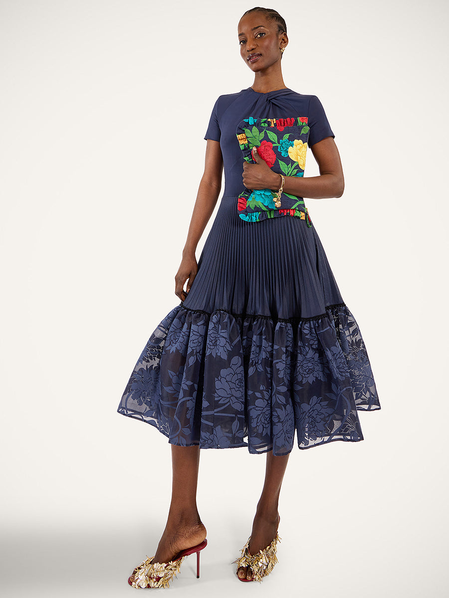 La DoubleJ Chignon Dress in Midnight Blue