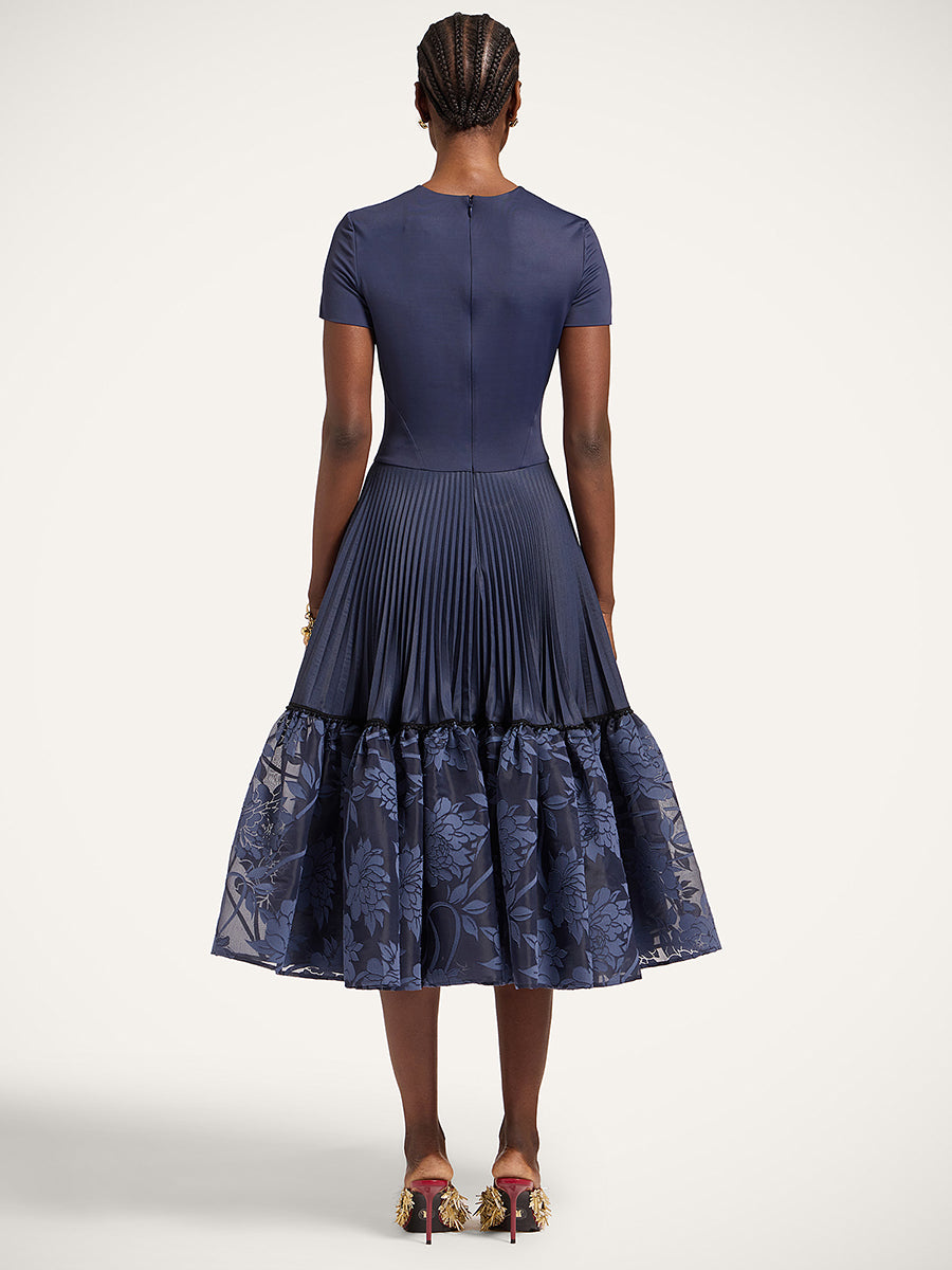 La DoubleJ Chignon Dress in Midnight Blue