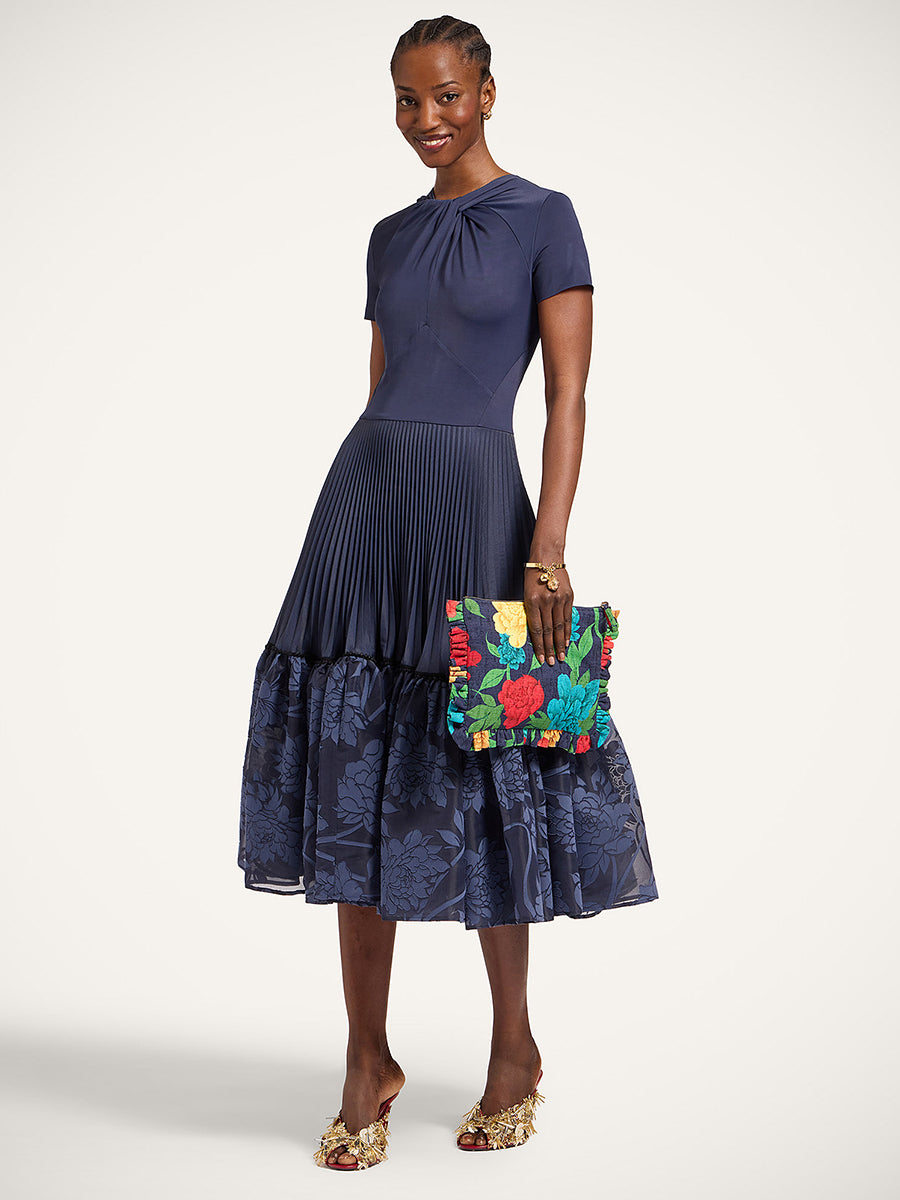 La DoubleJ Chignon Dress in Midnight Blue