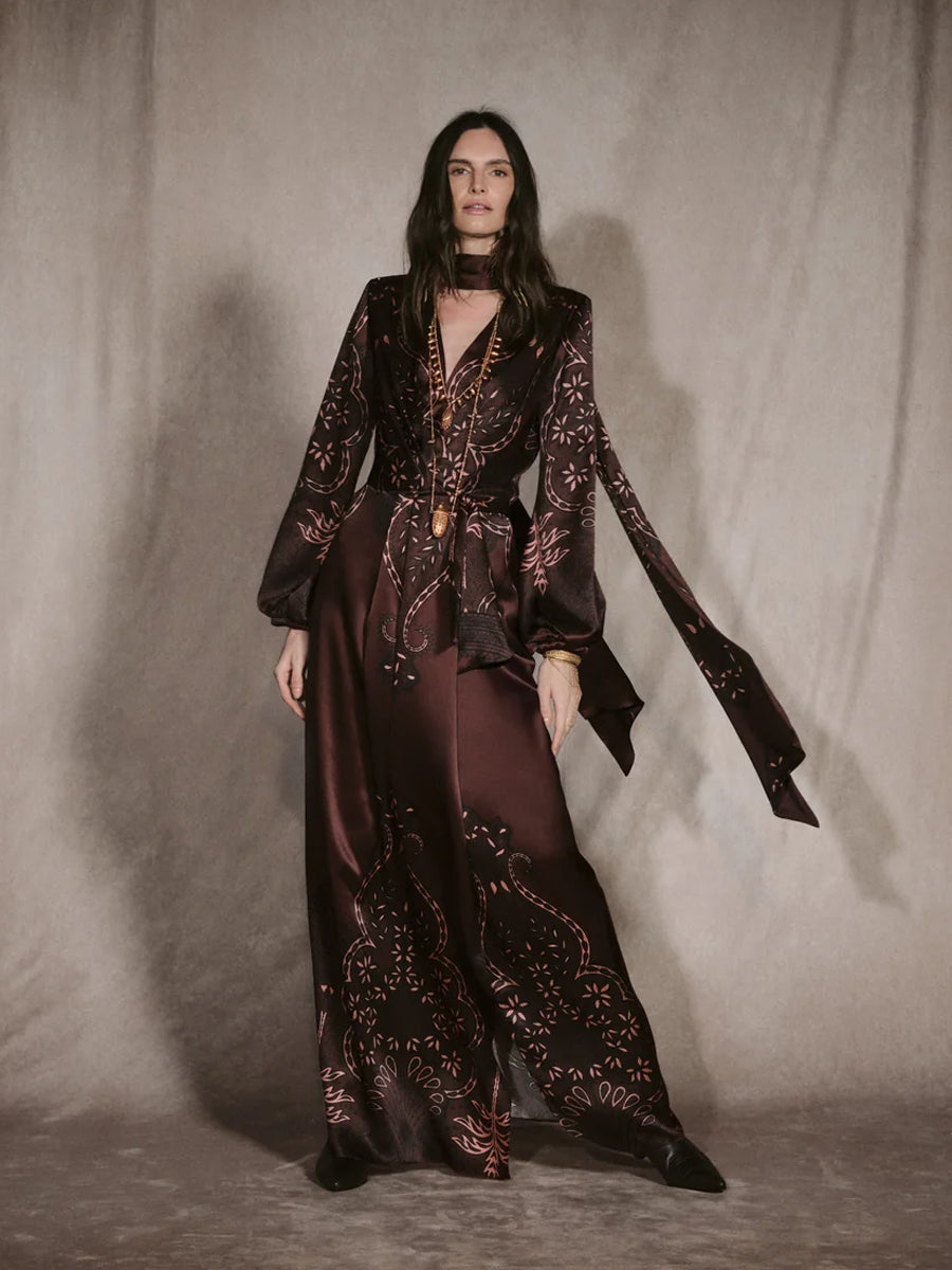 Timeless Concurse Dress in Chocolate Batik