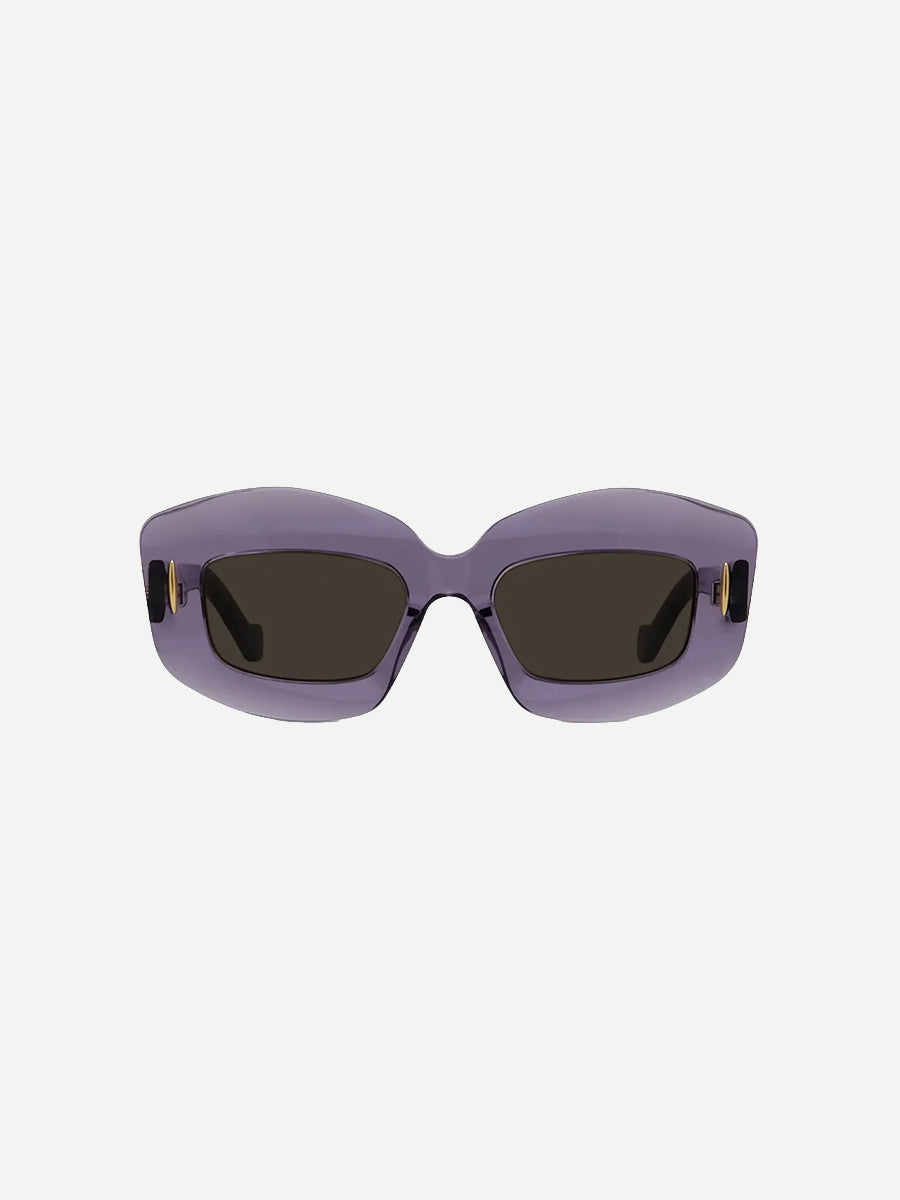 Chunky Anagram Sunglasses in Shiny Violet