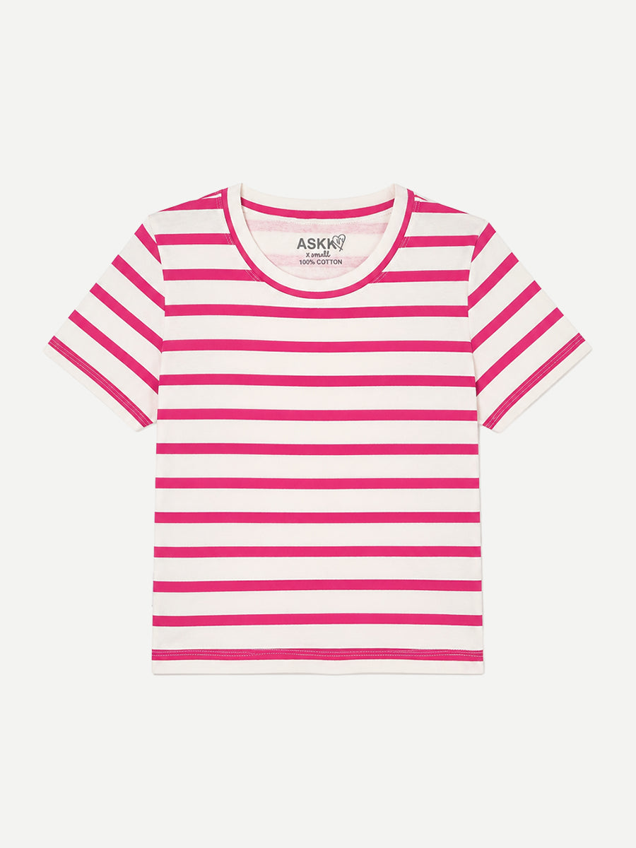 Classic Tee in Pink Stripe
