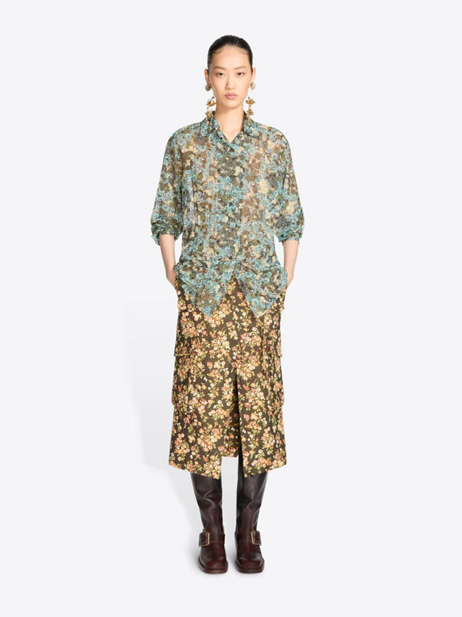 Clavelly Pleated Shirt in Sky