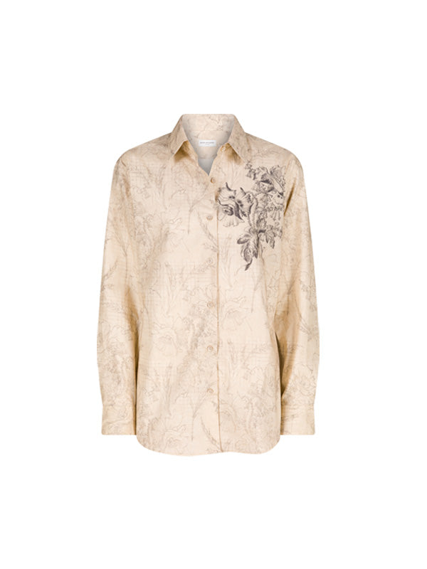 Dries Van Noten Clavelly Shirt in Ecru