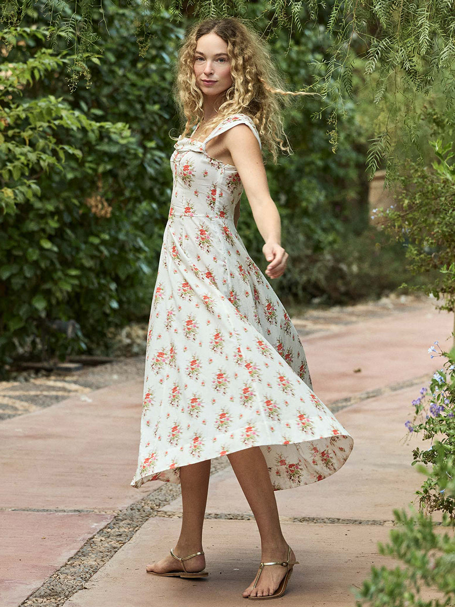 Doen Clea Dress in Rose Petit Bouquet de Chamonix