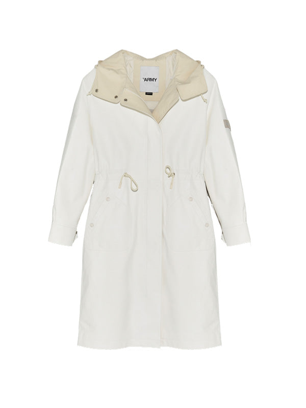 Yves Salomon Coat Waterproof in Latte/Cream