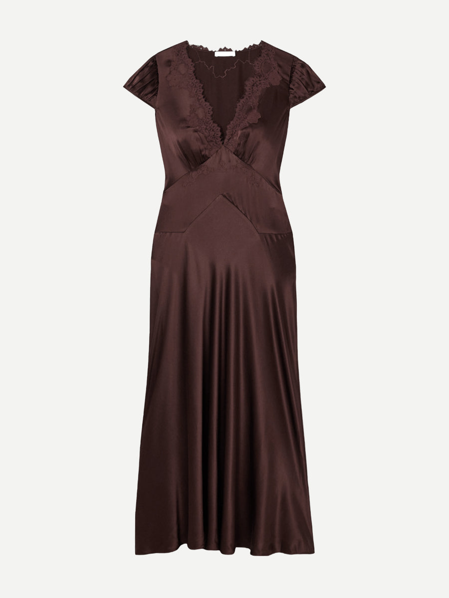 Coraline Dress in Equestrian Brown