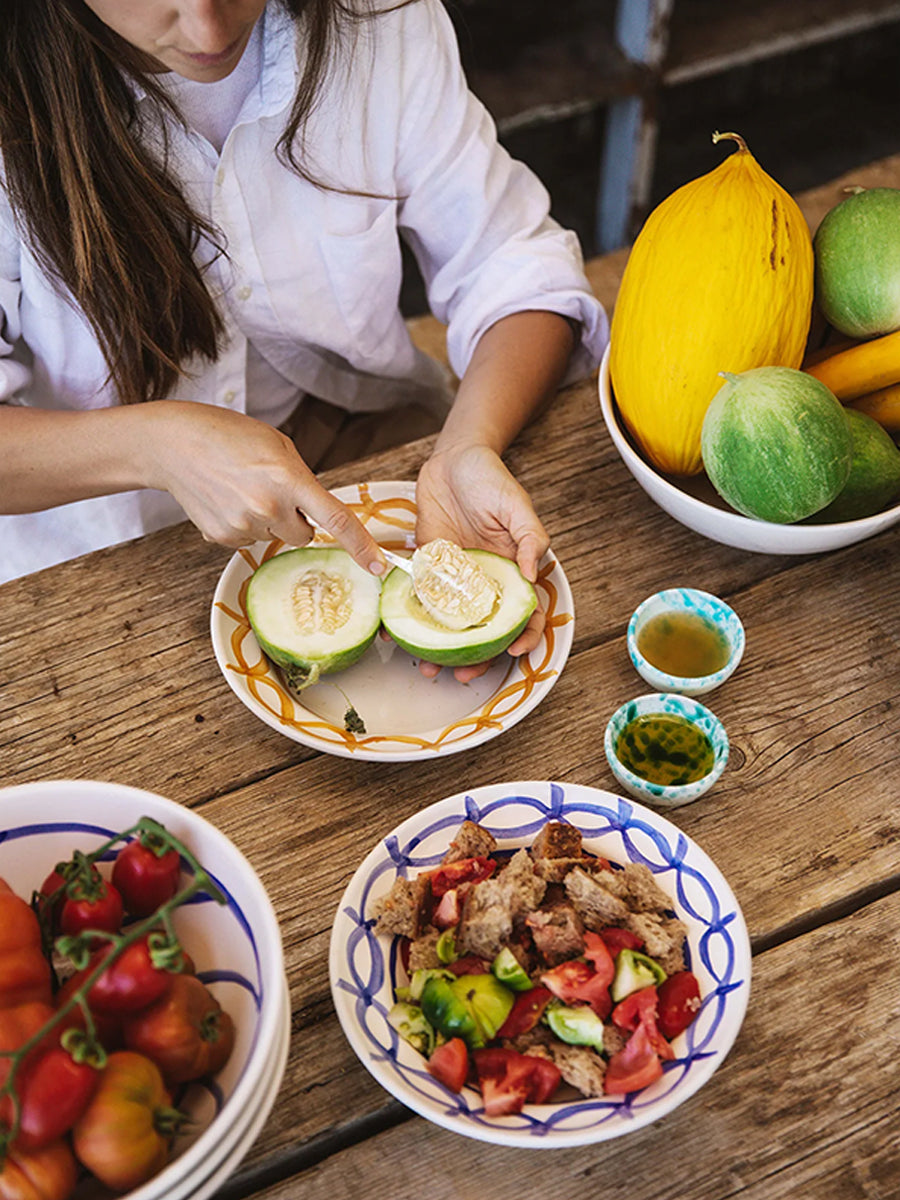 Corda Pasta Bowl in Blue