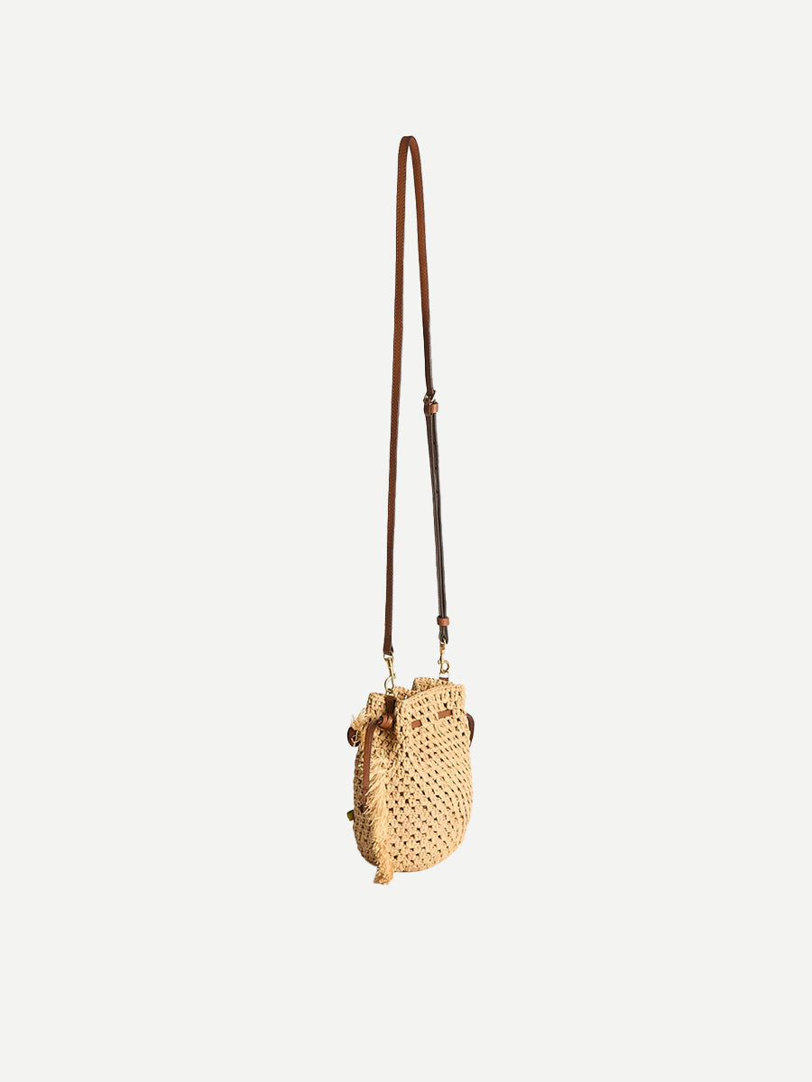 Anya Hindmarch Creature Crossbody in Pecan Raffia