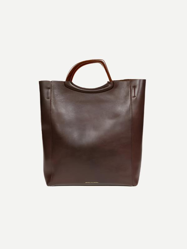 Dries Van Noten Crisp Shopper Bag in Wine