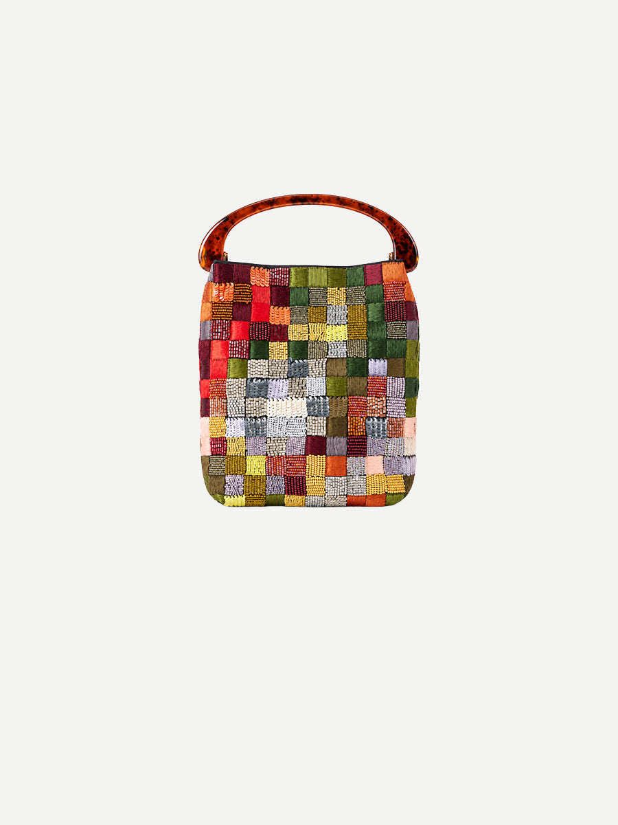 Crispino Patchwork Micro Bag in Multi Sequins
