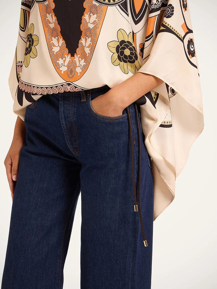 The Cropped Flare Jean in Cocoon Indigo