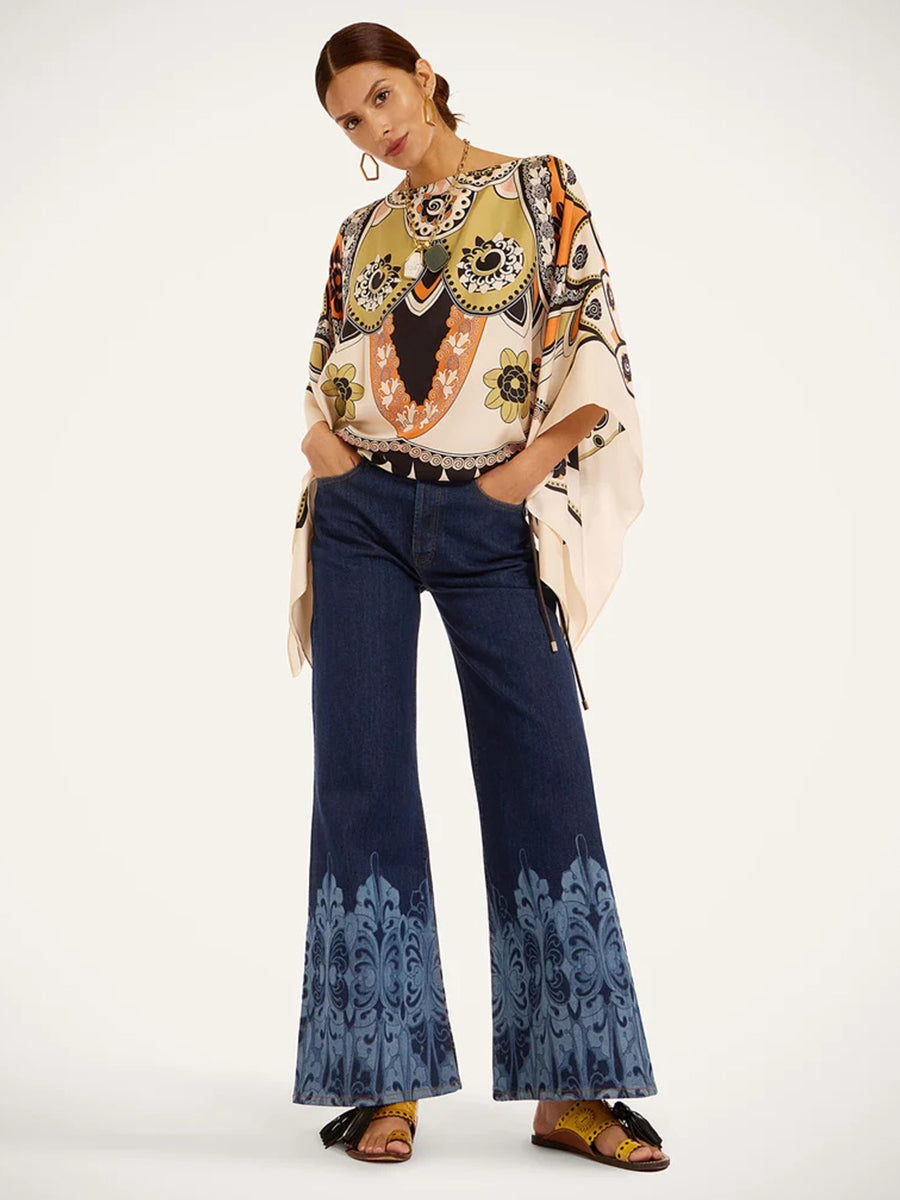 The Cropped Flare Jean in Cocoon Indigo
