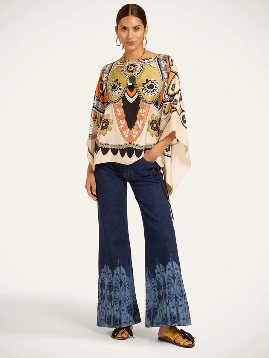 The Cropped Flare Jean in Cocoon Indigo