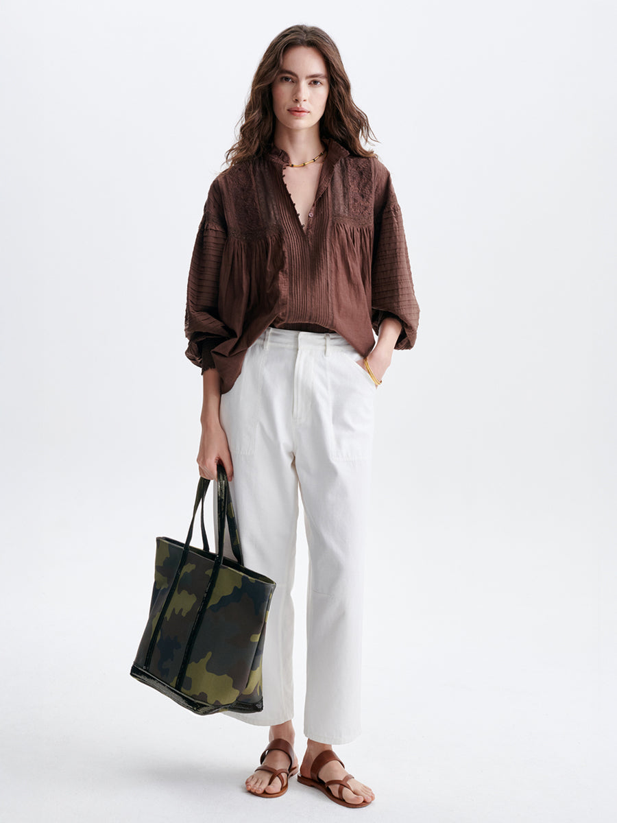 Dahlia Blouse in Brown