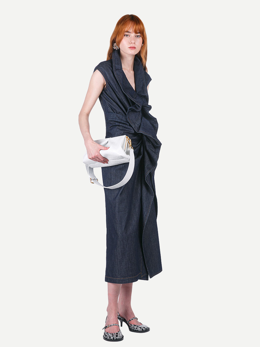 Dries Van Noten Davyl Denim Dress in Indigo
