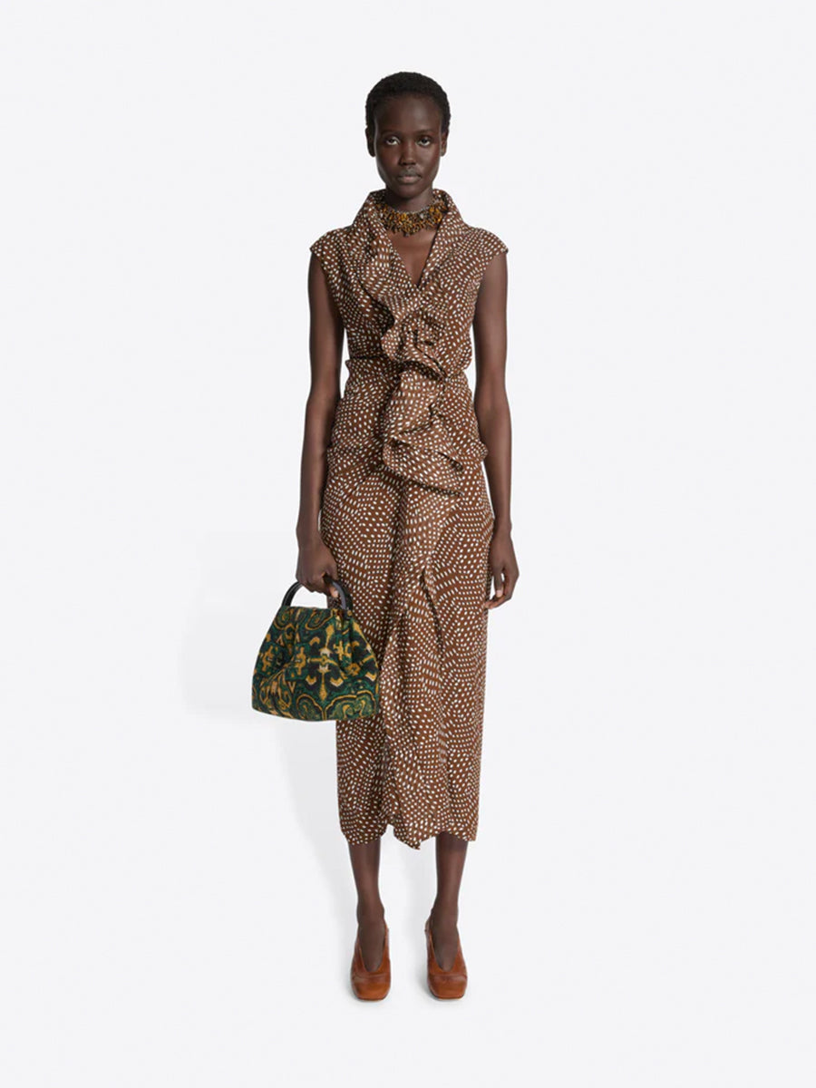 Dries Van Noten Davylo Dress in Brown