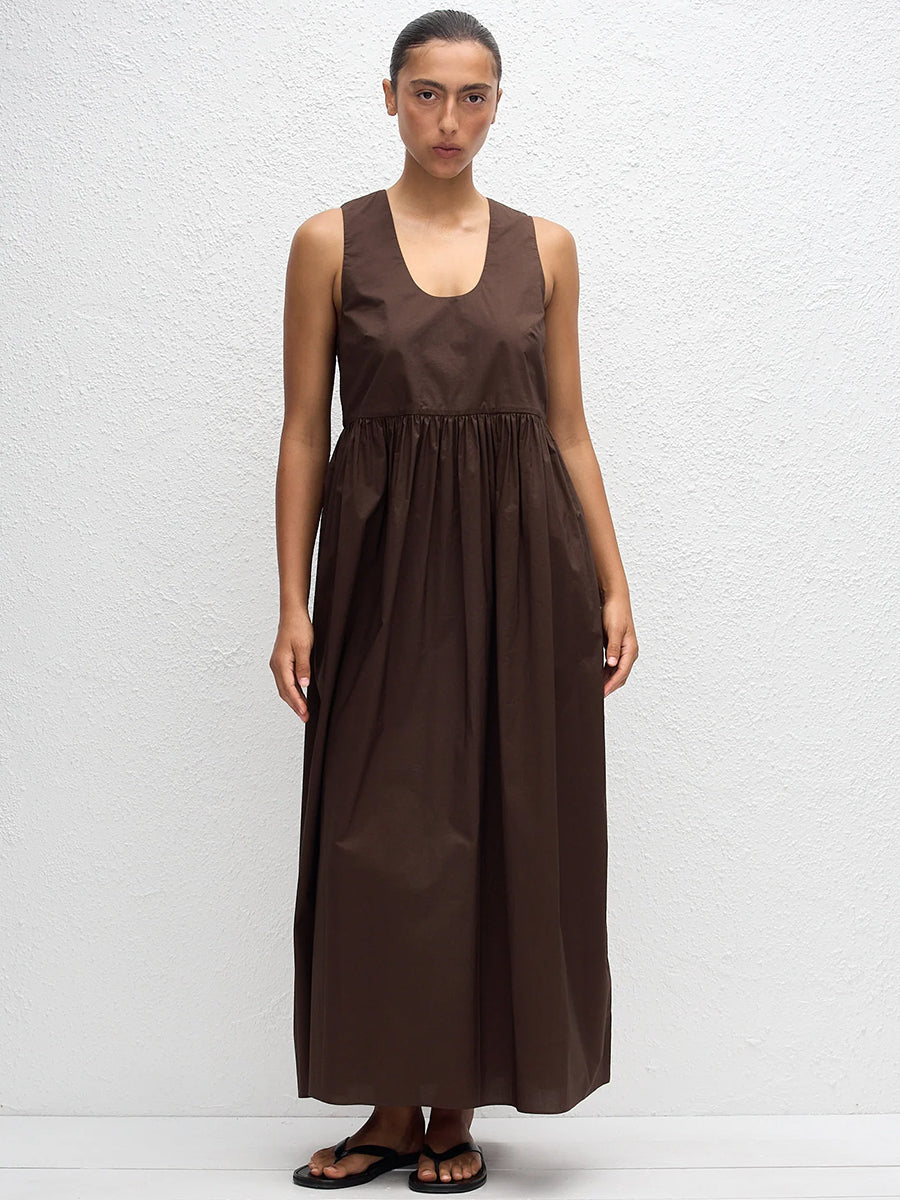 Deep U Sundress in Chocolate