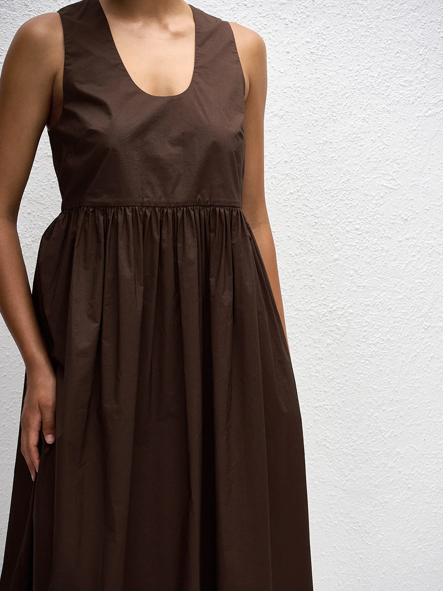 Deep U Sundress in Chocolate