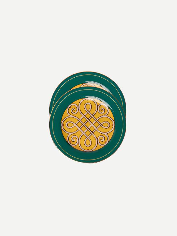 La DoubleJ | Dessert Plates set of 2 in Cortile Green