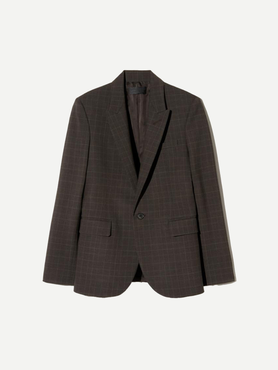 Nili Lotan Diane Blazer in Cigar Plaid | Shop Now at Adam Heath In Store and Online, Western Australia