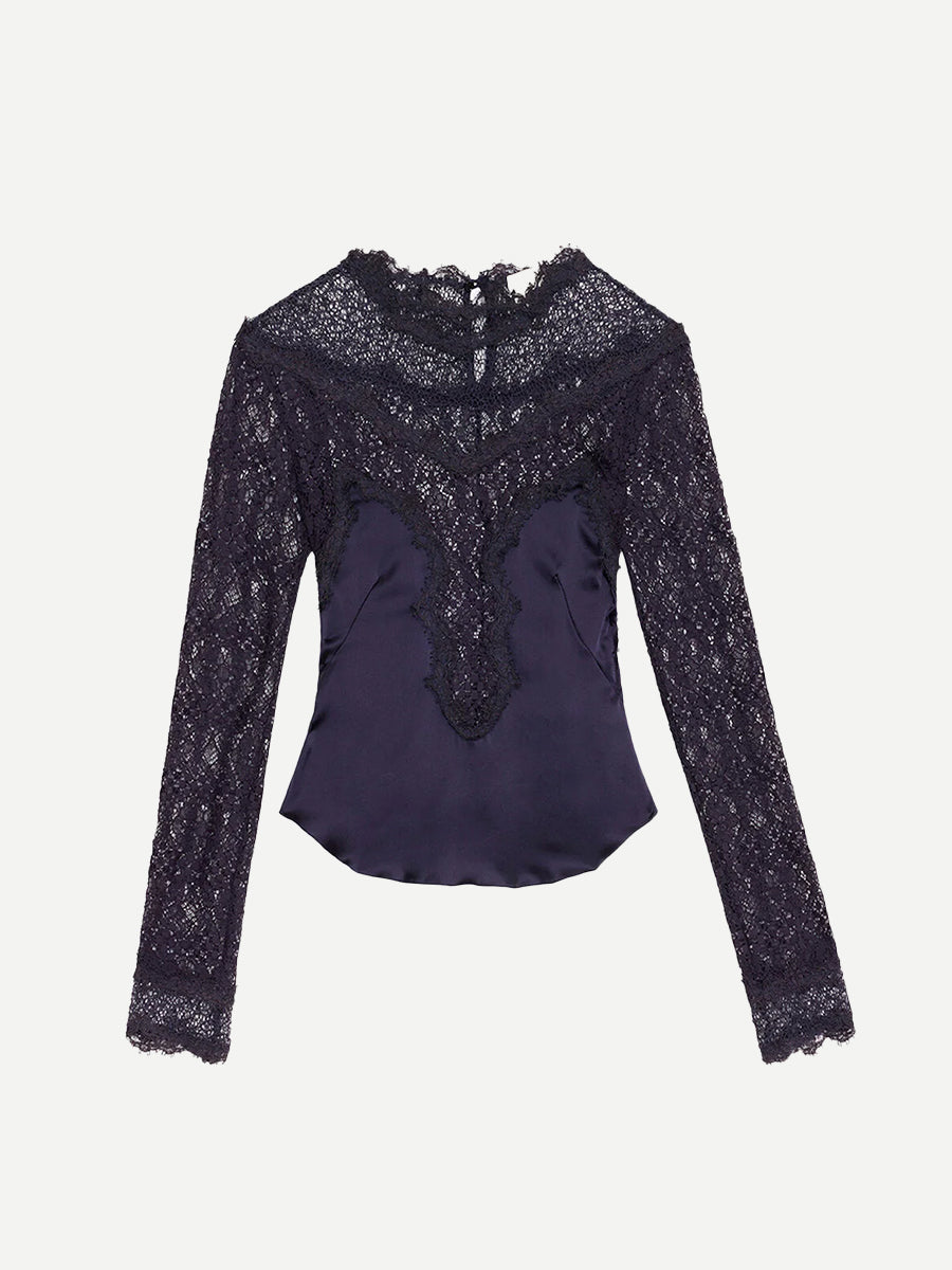 Isabel Marant Diem Top in Black Midnight