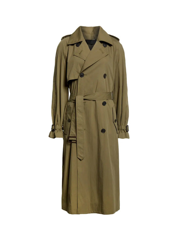 Nili Lotan Dion Oversized Trench Coat in Army Green