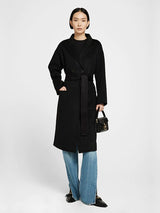 Anine Bing Dylan Cashmere Coat in Black