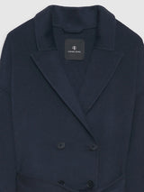 Anine Bing Dylan Maxi Coat in Navy