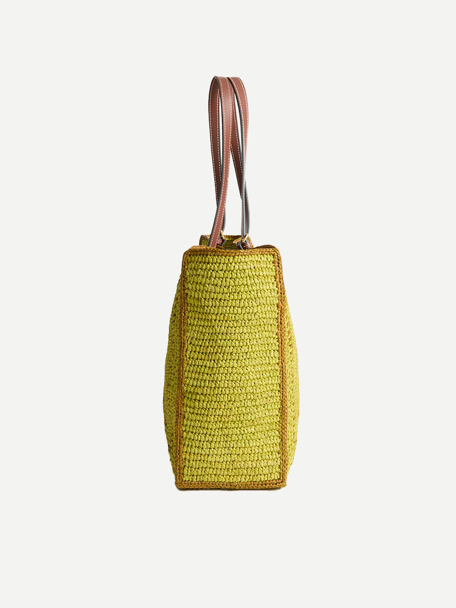 E/W Bow Tote in Casper Raffia