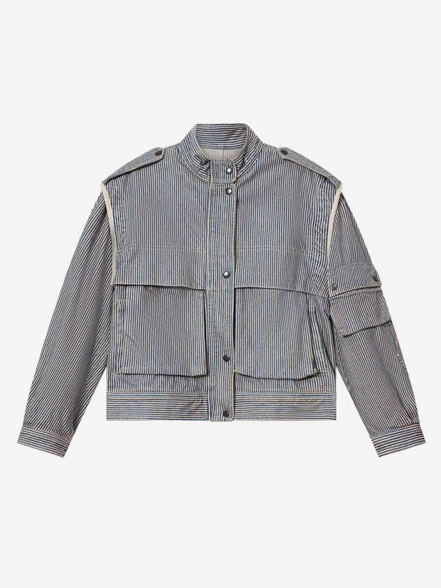 Edany Jacket in Blue/White