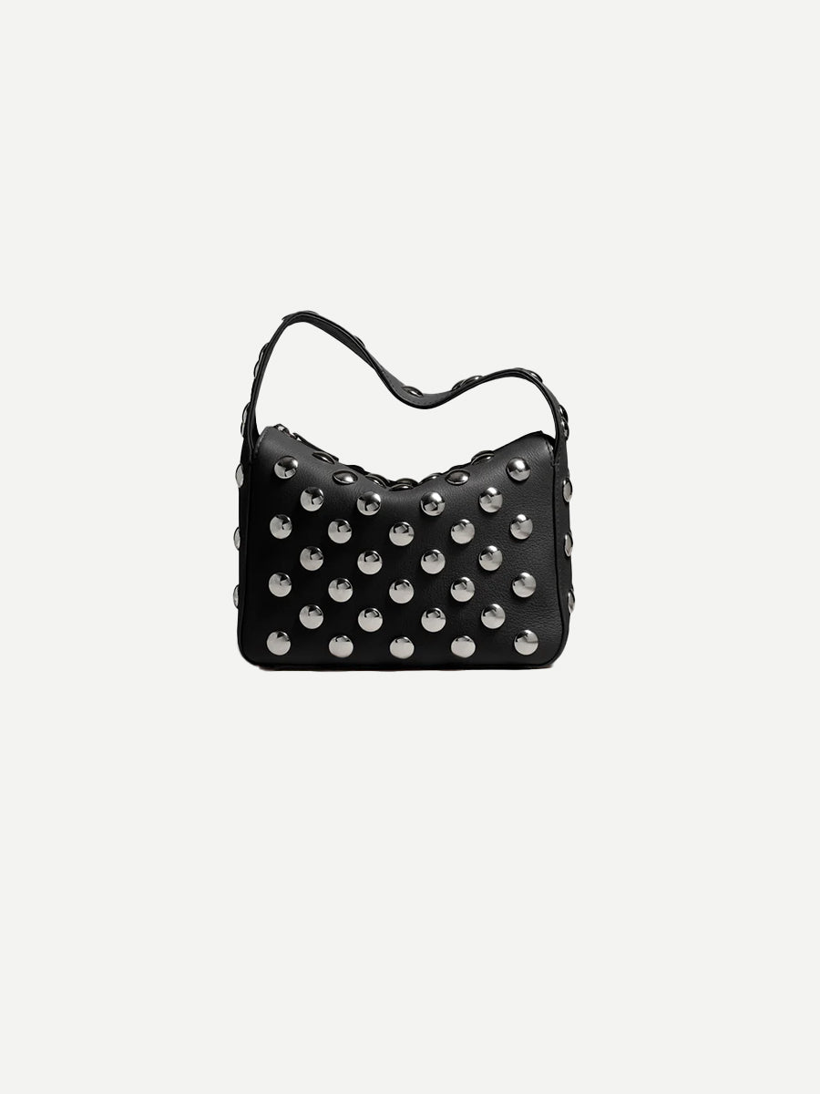 Khaite Elena Small Handbag with Silver Studs in Black | Shop Adam Heath in Perth, Western Australia