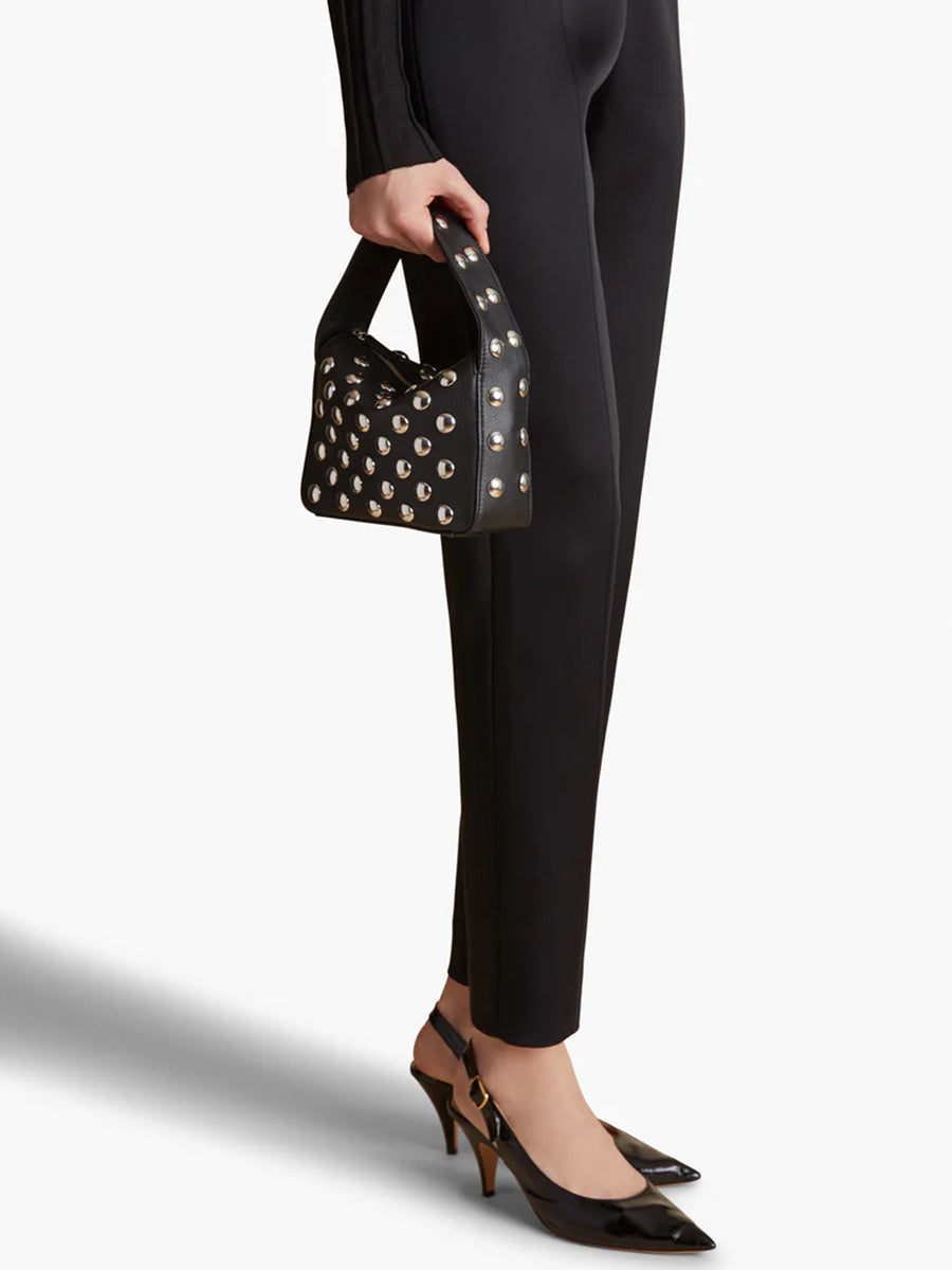 Khaite Elena Small Handbag with Silver Studs in Black | Shop Adam Heath in Perth, Western Australia