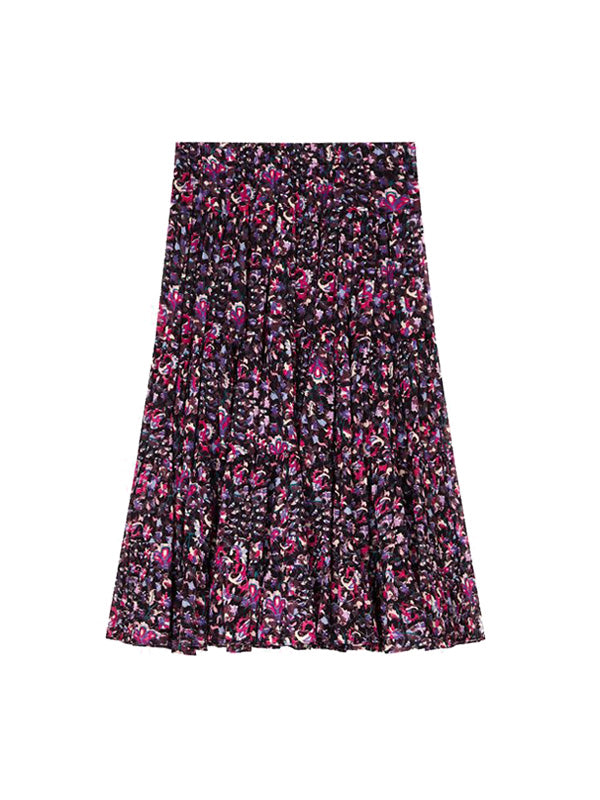 Marant Etoile Elfa Skirt in Midnight/Pink