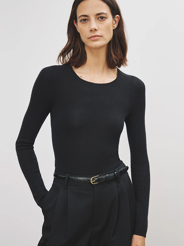 Nili Lotan Elinio Sweater in Black