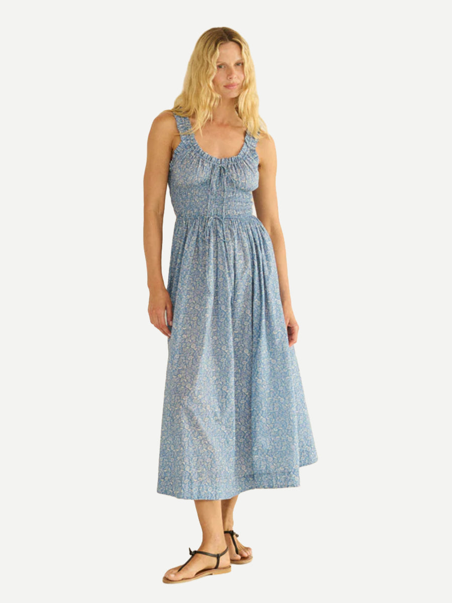 Doen | Emmaretta Dress in Blue Garden Bloom