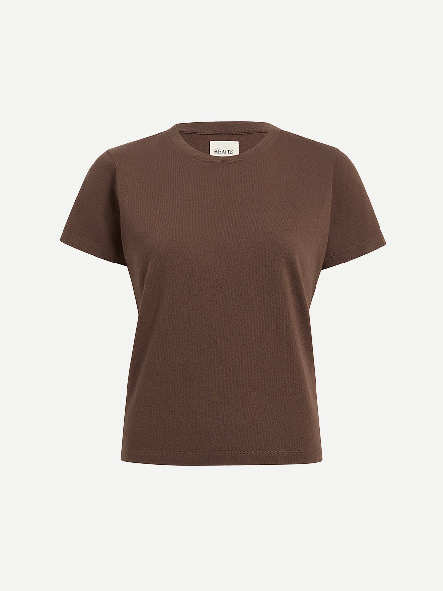 Khaite Emmylou Tee Shirt in Bark | Shop Now at Adam Heath In Store and Online, Western Australia