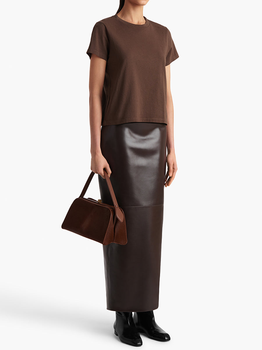 Khaite Emmylou Tee Shirt in Bark | Shop Now at Adam Heath In Store and Online, Western Australia