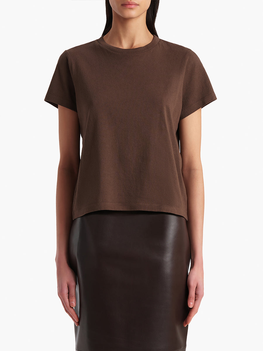 Khaite Emmylou Tee Shirt in Bark | Shop Now at Adam Heath In Store and Online, Western Australia