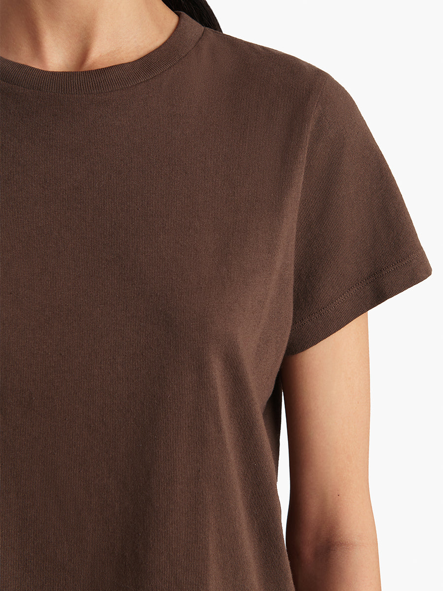 Khaite Emmylou Tee Shirt in Bark | Shop Now at Adam Heath In Store and Online, Western Australia