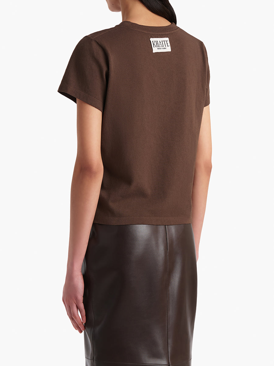 Khaite Emmylou Tee Shirt in Bark | Shop Now at Adam Heath In Store and Online, Western Australia