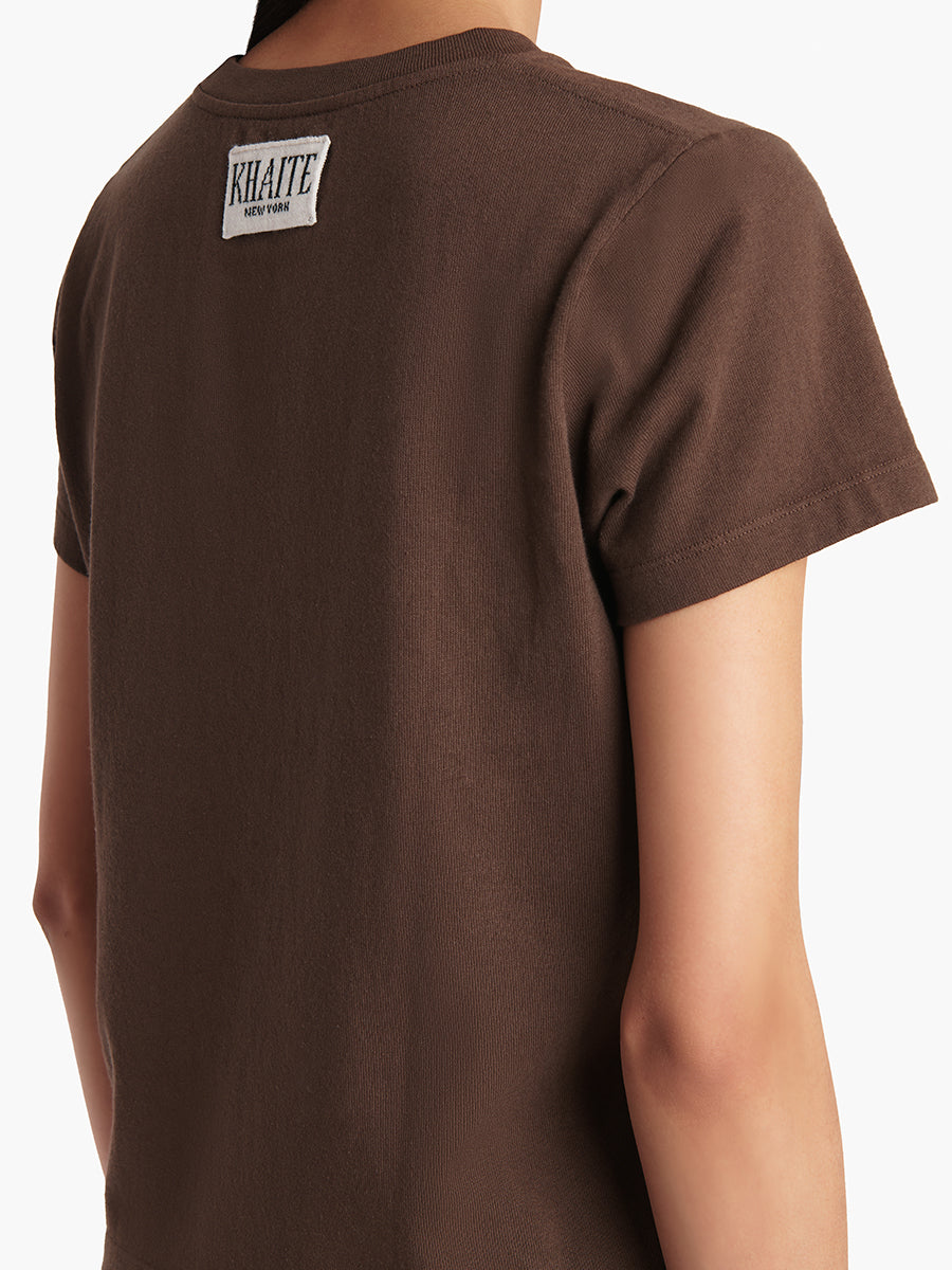Khaite Emmylou Tee Shirt in Bark | Shop Now at Adam Heath In Store and Online, Western Australia