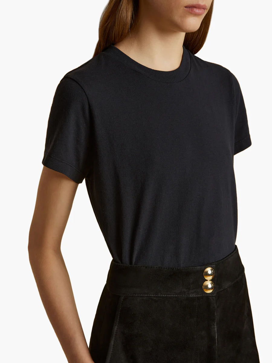 Khaite Emmylou Tee Shirt in Washed Black