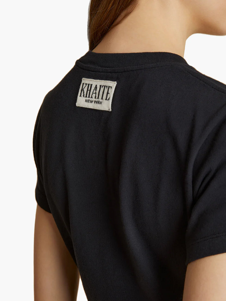 Khaite Emmylou Tee Shirt in Washed Black
