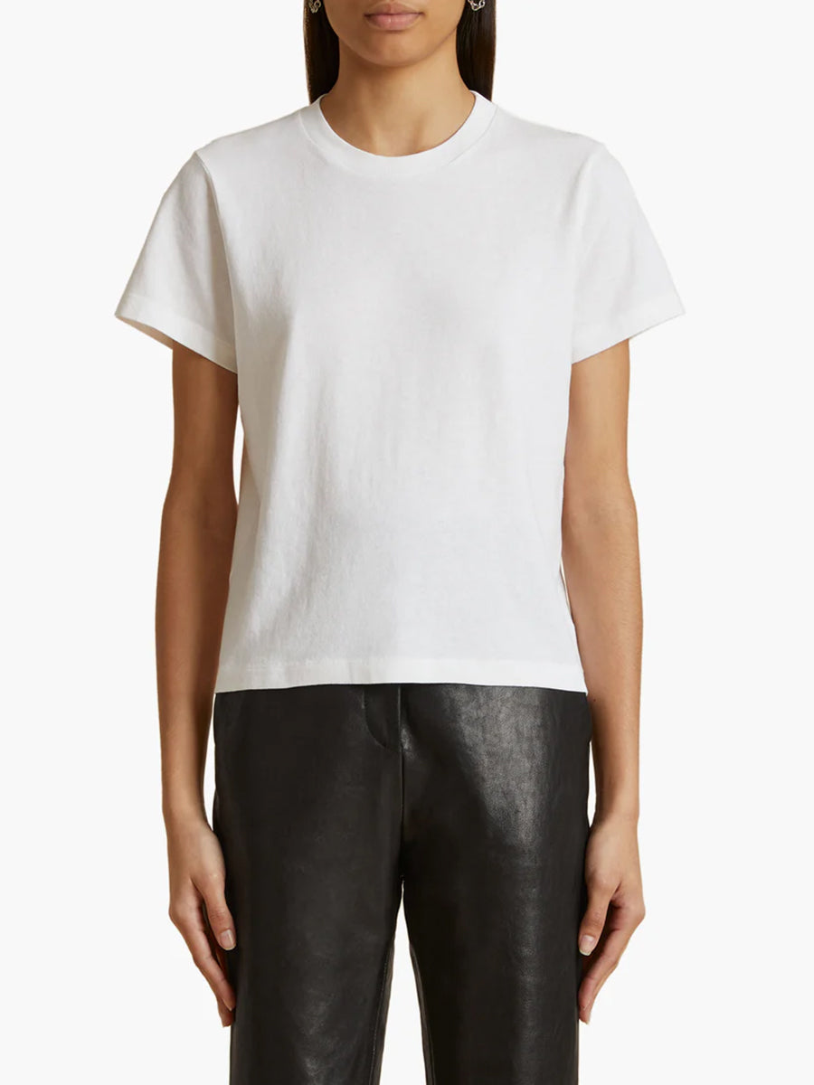 Khaite Emmylou Tee Shirt in White | Shop Now at Adam Heath In Store and Online, Western Australia
