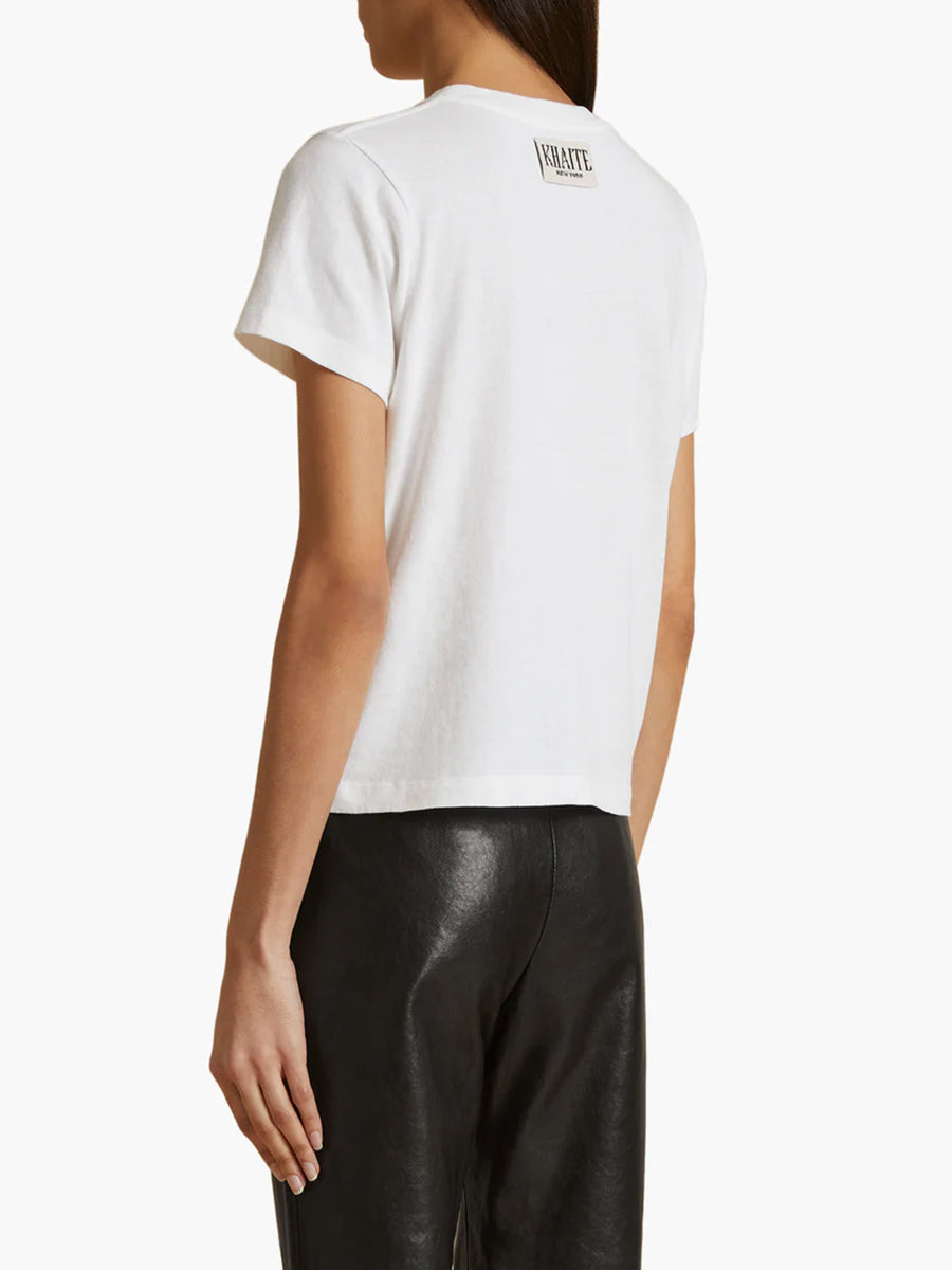Khaite Emmylou Tee Shirt in White | Shop Now at Adam Heath In Store and Online, Western Australia
