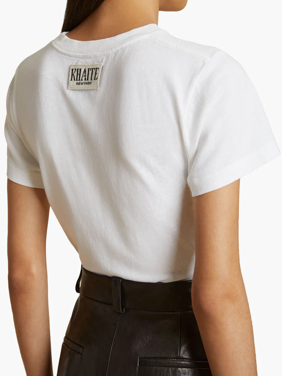 Khaite Emmylou Tee Shirt in White | Shop Now at Adam Heath In Store and Online, Western Australia