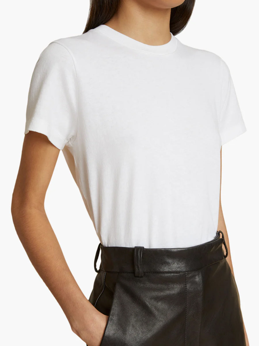 Khaite Emmylou Tee Shirt in White | Shop Now at Adam Heath In Store and Online, Western Australia