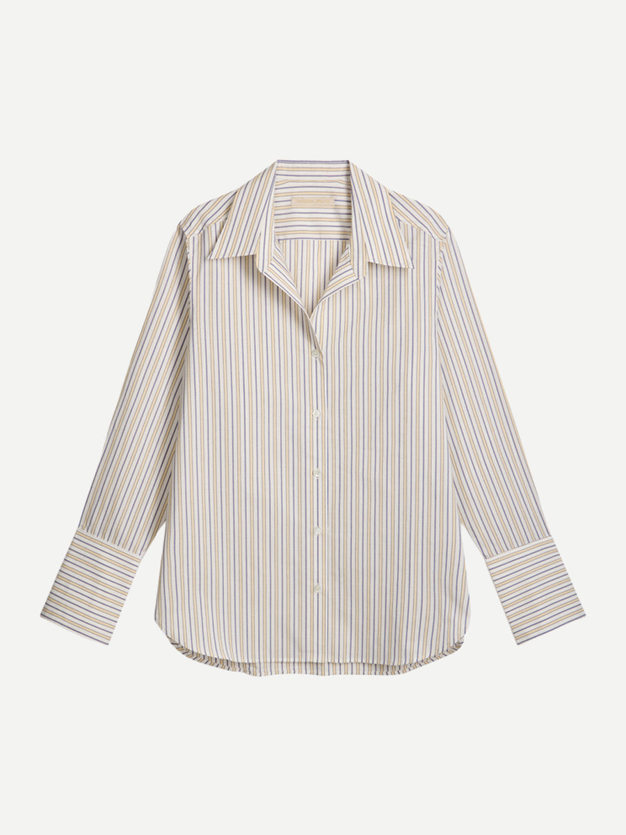 Esti Striped Shirt in Ecru/Blue